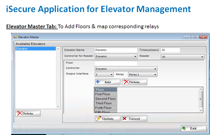 elevator access control software